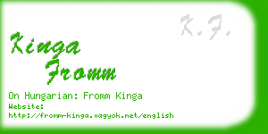 kinga fromm business card